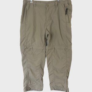 North Face Convertible Hiking Pants Men's Size 38 Tan Nylon Straight Leg Comfort